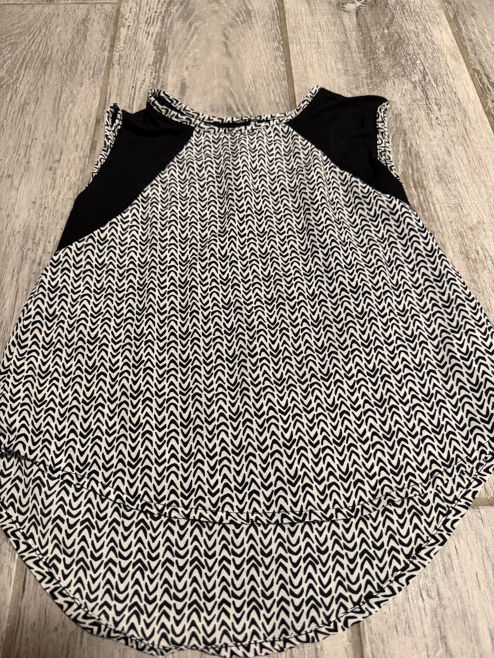 Pippa & Julie Sleeveless Black & White Patterned Girls Top 5